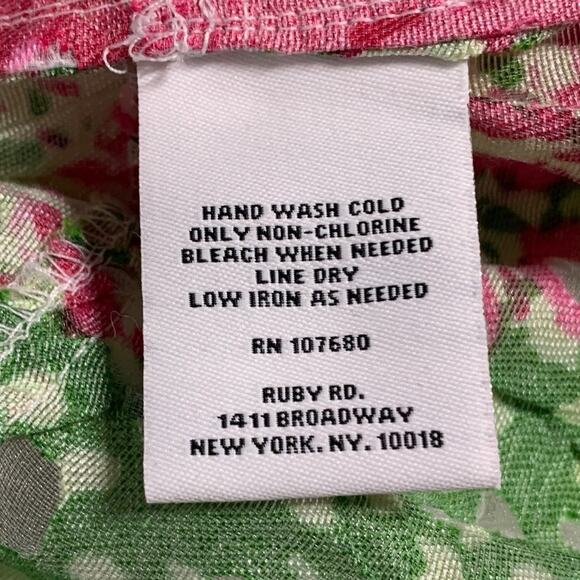 Ruby Road 10 Pink Green Bright Floral Semi Sheer Full Zip Topper Jacket - Picture 8 of 9